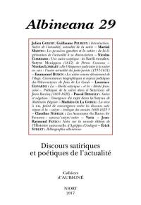 Albinéana, n° 29. Discours satiriques et poétiques de l'actualité