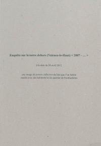 Enquête sur le-notre dehors, Valence-le-Haut, 2007-... : à la date du 24 avril 2012 : une image de la pensée collective du lieu où l'on habite menée avec des habitants-es du quartier de Fontbarlettes