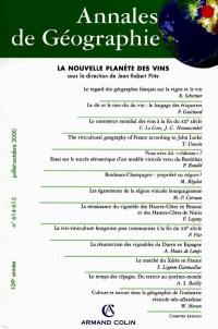 Annales de géographie, n° 614-615. La nouvelle planète des vins