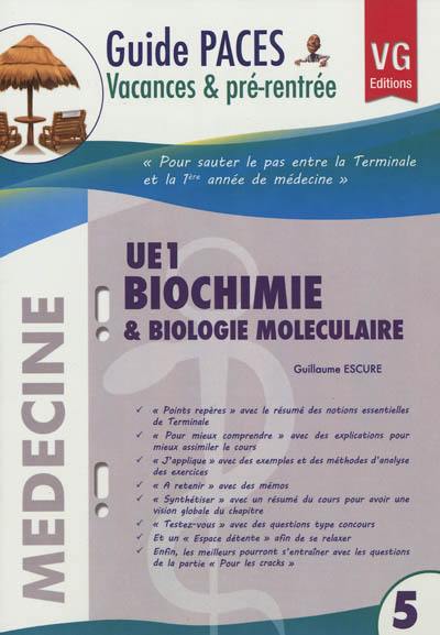 Biochimie & biologie moléculaire, UE1