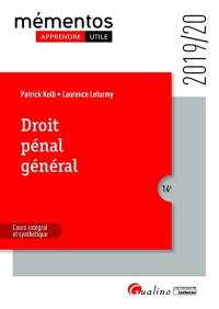 Droit pénal général : 2019-2020