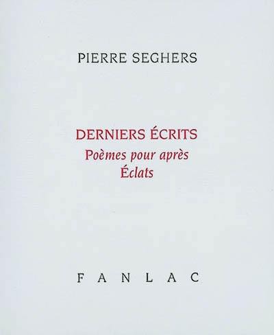 Derniers écrits