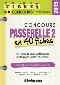 Concours Passerelle 2 : 40 fiches méthodes, savoir-faire et astuces : 2015