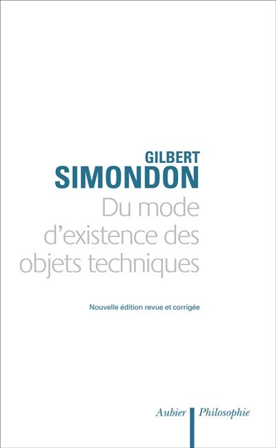 Du mode d'existence des objets techniques