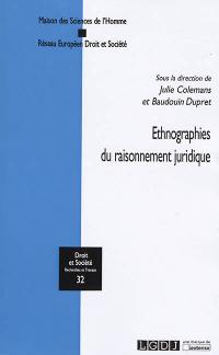 Ethnographies du raisonnement juridique