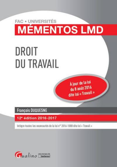 Droit du travail : 2016-2017