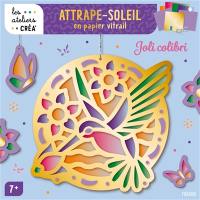 Attrape-soleil en papier vitrail : joli colibri