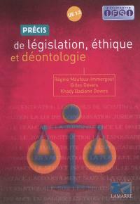 Précis de législation, éthique et déontologie UE1.3