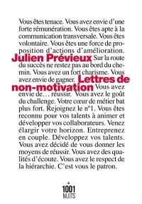 Lettres de non-motivation