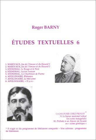 Etudes textuelles. Vol. 6