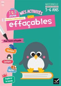 Mes activités effaçables, maternelle grande section, 5-6 ans