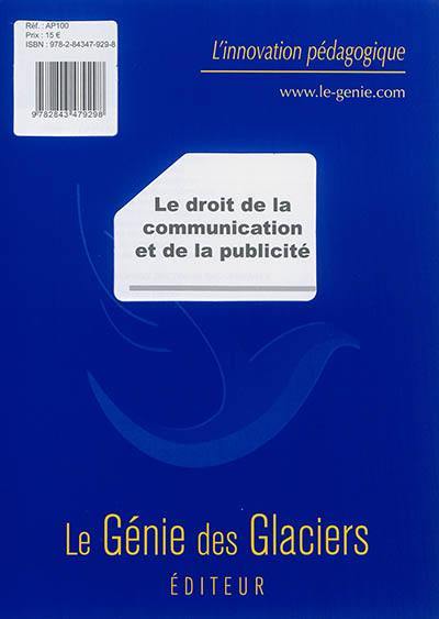 Le droit de la communication et de la publicité