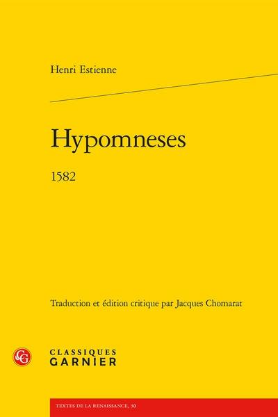 Hypomneses : 1582