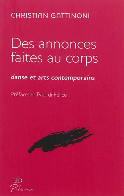 Des annonces faites au corps : danse et arts contemporains