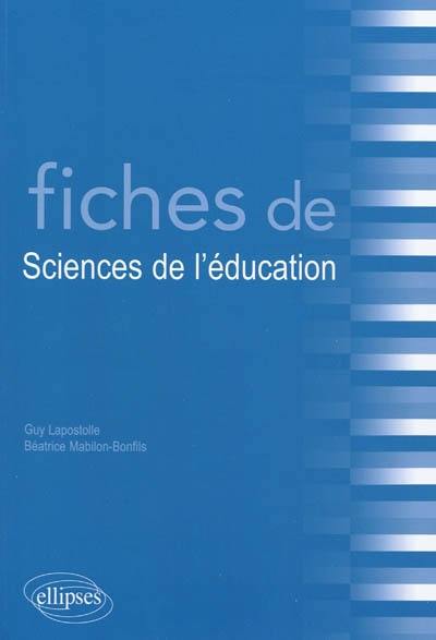 Fiches de sciences de l'éducation