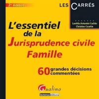 L'essentiel de la jurisprudence civile, famille : 60 grandes décisions commentées