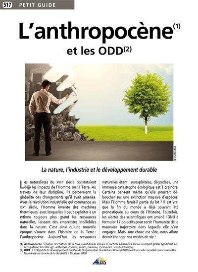 L'anthropocène et les ODD