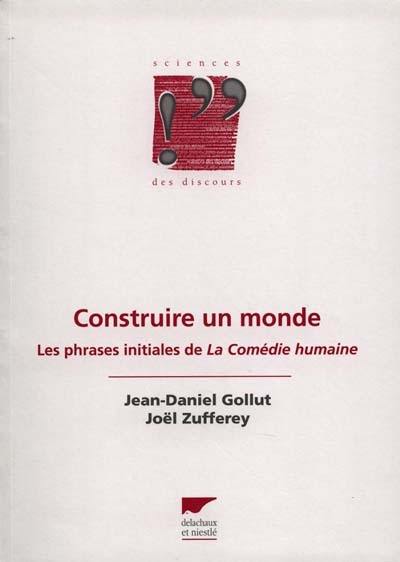 Construire un monde : les phases initiales de la La Comédie humaine