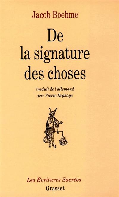 De la signature des choses