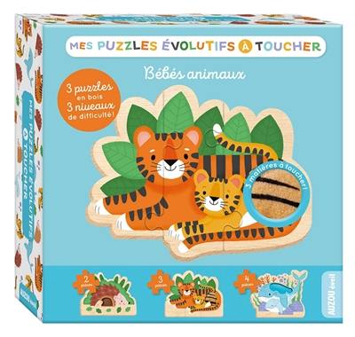 Mes puzzles évolutifs à toucher : bébés animaux