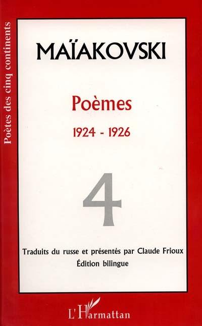 Poèmes. Vol. 4. 1924-1926