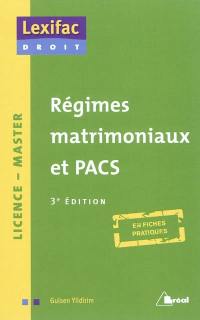 Régimes matrimoniaux et Pacs : licence, master