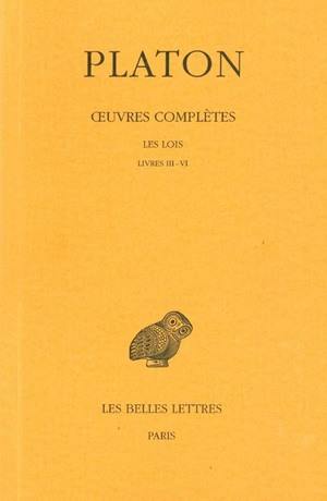 Oeuvres complètes. Vol. 11-2. Les Lois : livres 3-4