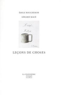 Leçons de choses : Emile Boucheron