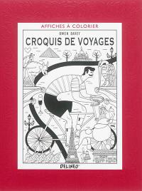 Affiches à colorier : croquis de voyages