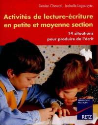 Activités de lecture et d'écriture en petite et moyenne section