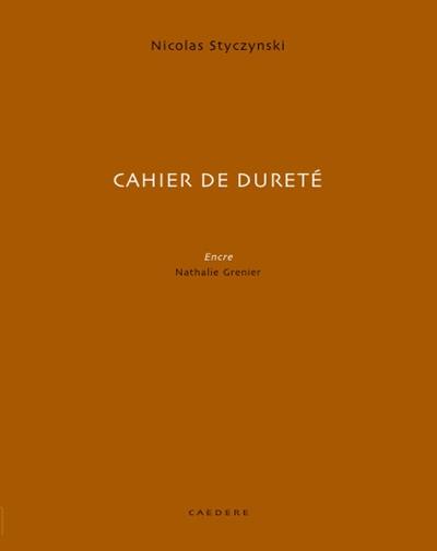 Cahier de dureté