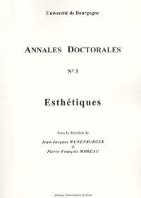 Esthétiques : actes de la journée d'études du 5 mai 1999