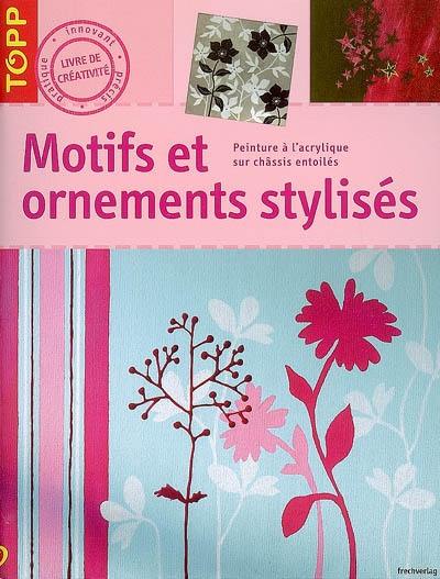 Motifs et ornements stylisés : peinture à l'acrylique sur châssis entoilés