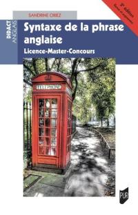 Syntaxe de la phrase anglaise : licence, master, concours