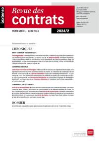 Revue des contrats, n° 2 (2024)