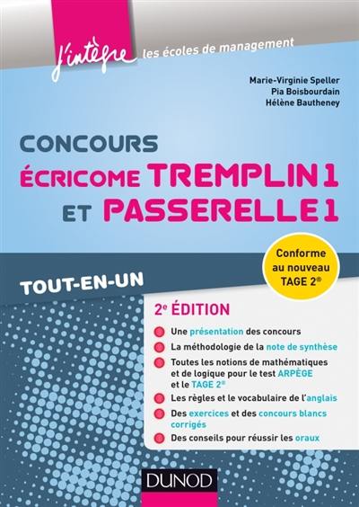 Concours Ecricome Tremplin 1 et Passerelle 1 : tout-en-un