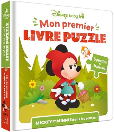 Mickey et Minnie dans les contes : 5 puzzles de 4 pièces