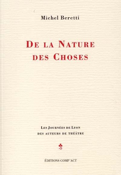 De la nature des choses