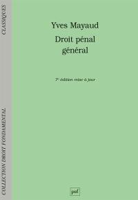 Droit pénal général