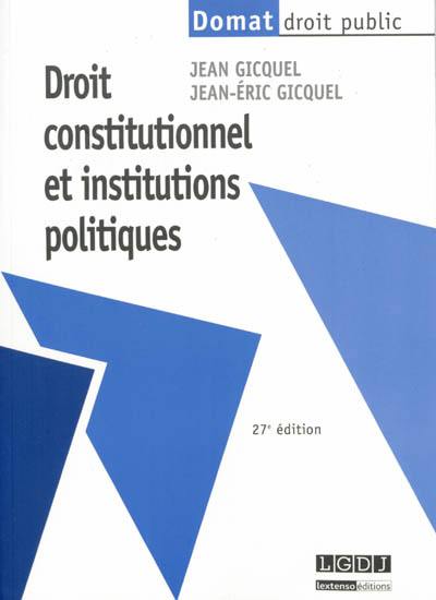 Droit constitutionnel et institutions politiques