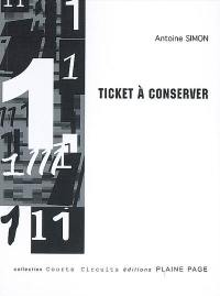 Ticket à conserver