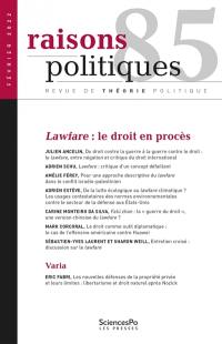 Raisons politiques, n° 85. Lawfare : le droit en procès