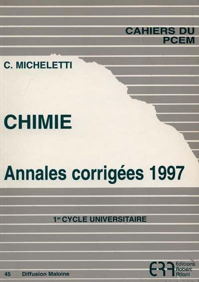 Chimie, annales corrigées 1997