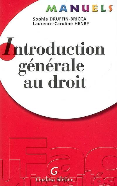 Introduction générale au droit