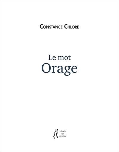 Le mot orage : livre-poèmes