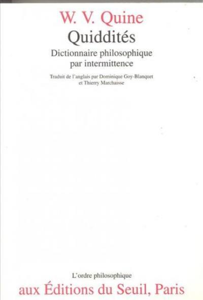 Quiddités : dictionnaire philosophique par intermittence