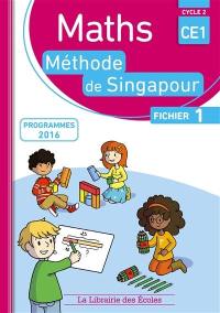 Maths, méthode de Singapour, CE1, cycle 2 : fichier 1 : programmes 2016