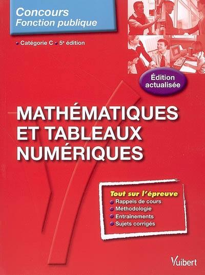 Mathématiques et tableaux numériques : concours internes et externes