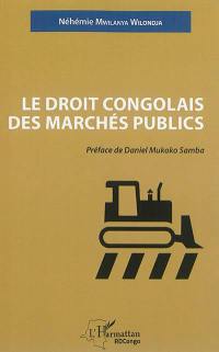 Le droit congolais des marchés publics