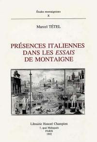 Présences italiennes dans les Essais de Montaigne